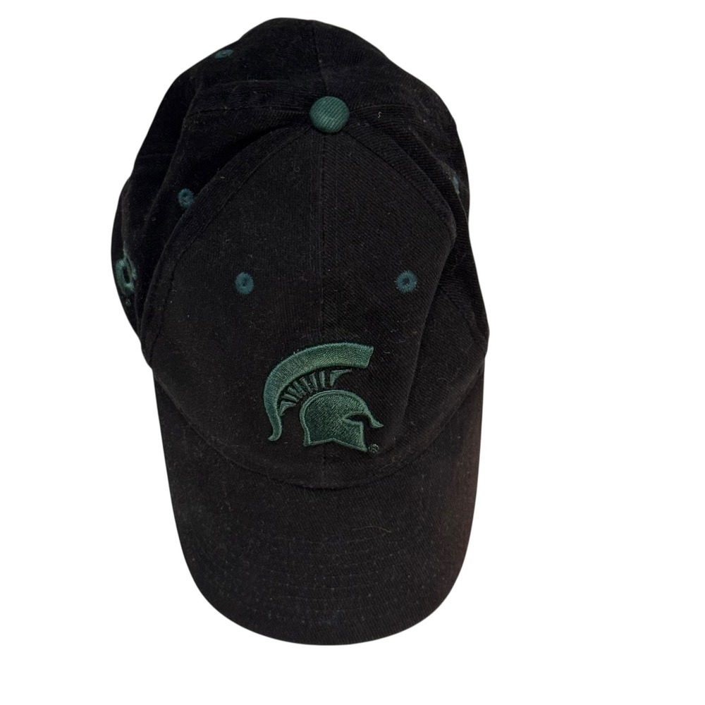 Michigan State Spartans Black Steve Barrys Embroidered Logo Baseball Cap One Siz